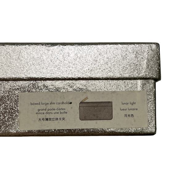 Kate Spade Boxed Large Slim Cardholder Lunar Light Glitter NWT Giftable - Picture 9 of 10